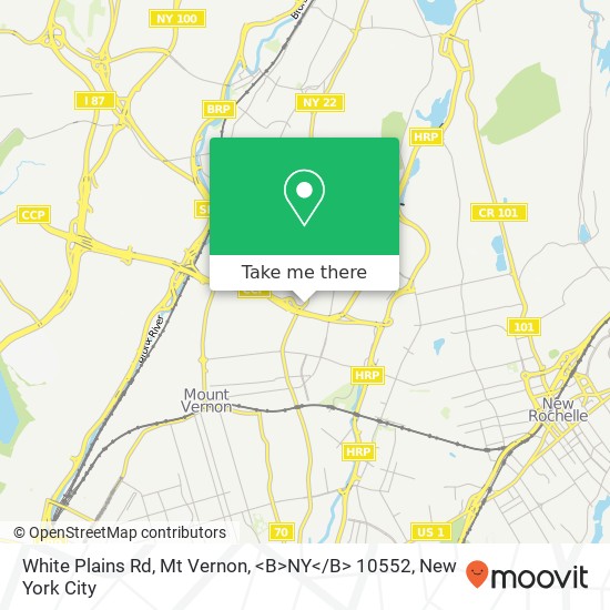 White Plains Rd, Mt Vernon, <B>NY< / B> 10552 map