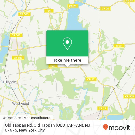 Mapa de Old Tappan Rd, Old Tappan (OLD TAPPAN), NJ 07675