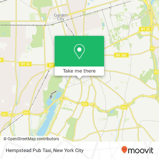Hempstead Pub Taxi map
