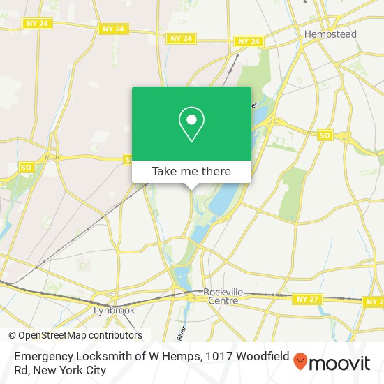 Emergency Locksmith of W Hemps, 1017 Woodfield Rd map