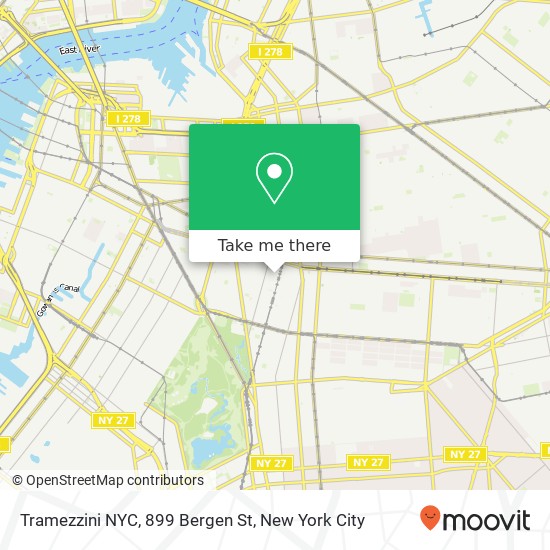 Mapa de Tramezzini NYC, 899 Bergen St