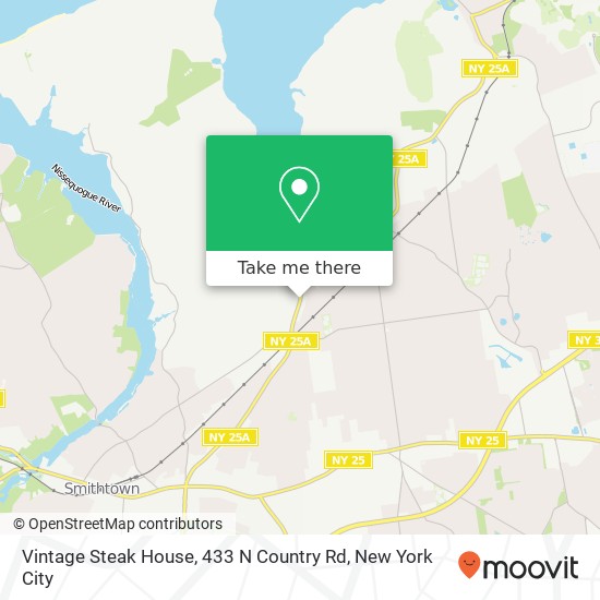 Mapa de Vintage Steak House, 433 N Country Rd
