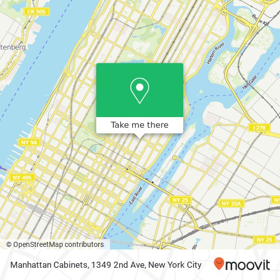 Manhattan Cabinets, 1349 2nd Ave map