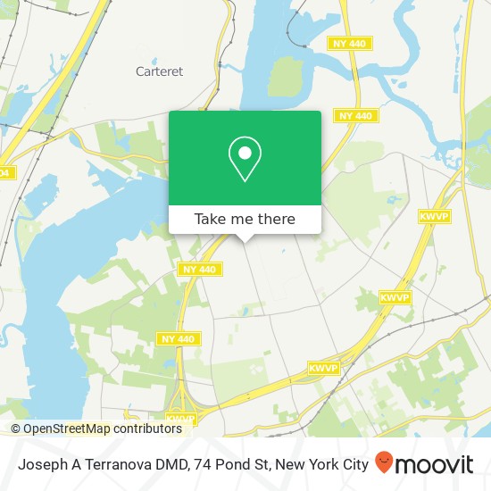 Mapa de Joseph A Terranova DMD, 74 Pond St