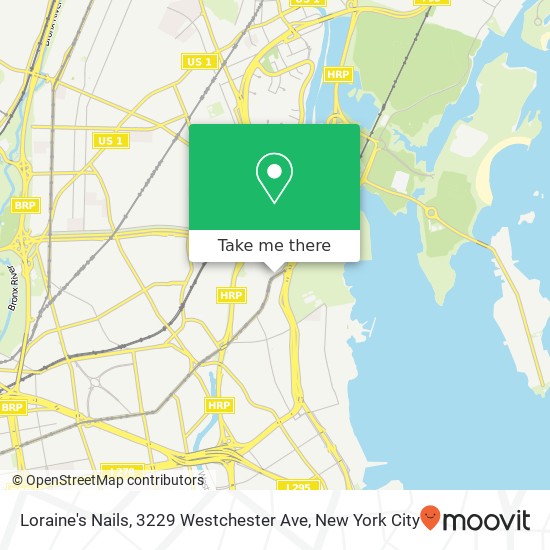 Mapa de Loraine's Nails, 3229 Westchester Ave