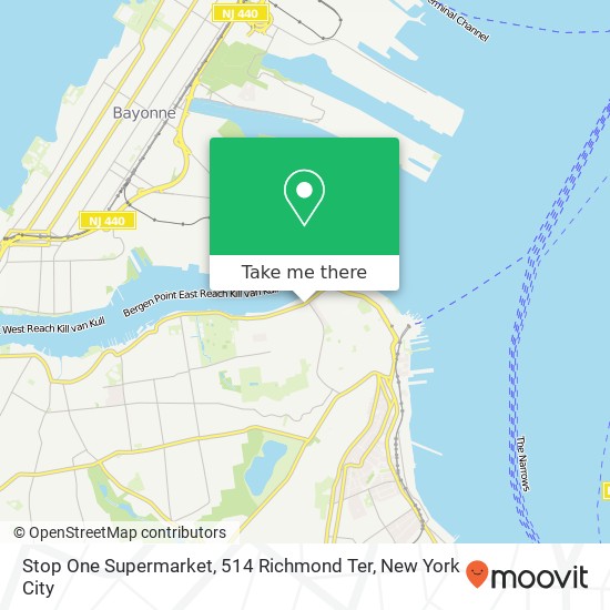 Mapa de Stop One Supermarket, 514 Richmond Ter