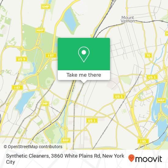 Synthetic Cleaners, 3860 White Plains Rd map