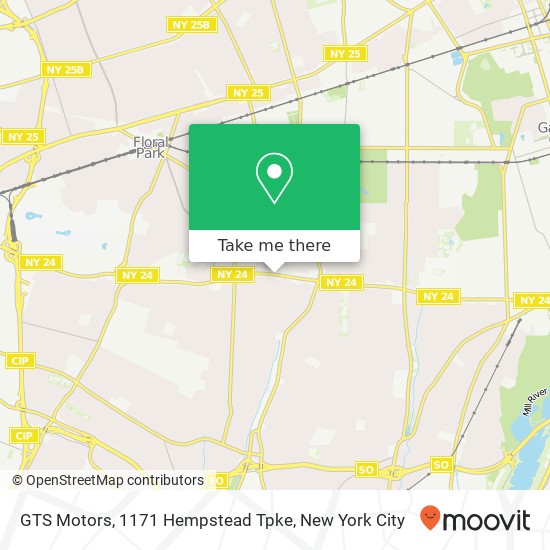 GTS Motors, 1171 Hempstead Tpke map