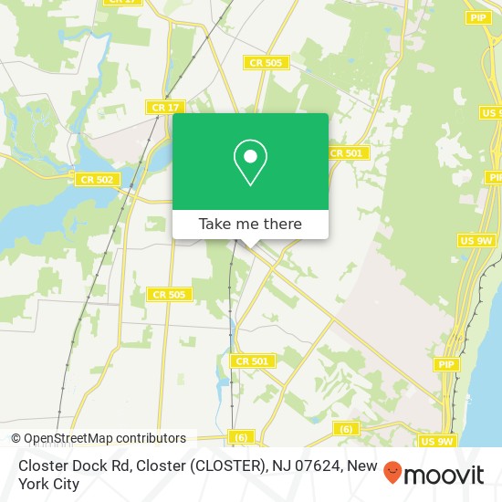 Mapa de Closter Dock Rd, Closter (CLOSTER), NJ 07624