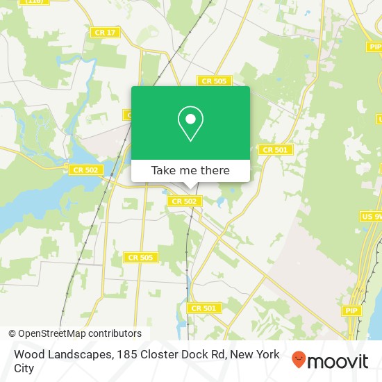 Mapa de Wood Landscapes, 185 Closter Dock Rd