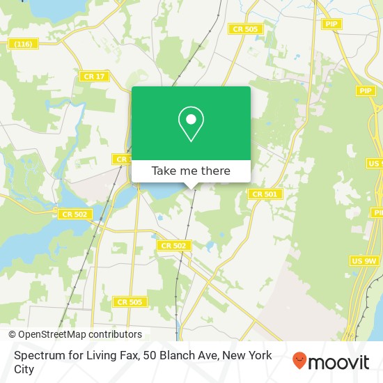 Mapa de Spectrum for Living Fax, 50 Blanch Ave