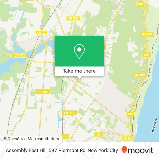 Assembly East Hill, 597 Piermont Rd map