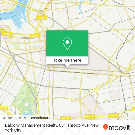 Mapa de Balcony Management Realty, 631 Throop Ave