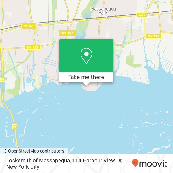 Mapa de Locksmith of Massapequa, 114 Harbour View Dr