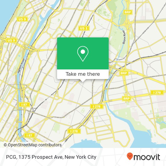 PCG, 1375 Prospect Ave map