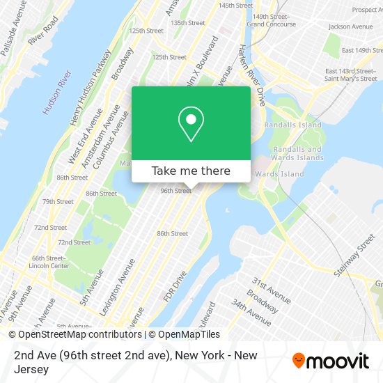 Mapa de 2nd Ave (96th street 2nd ave)