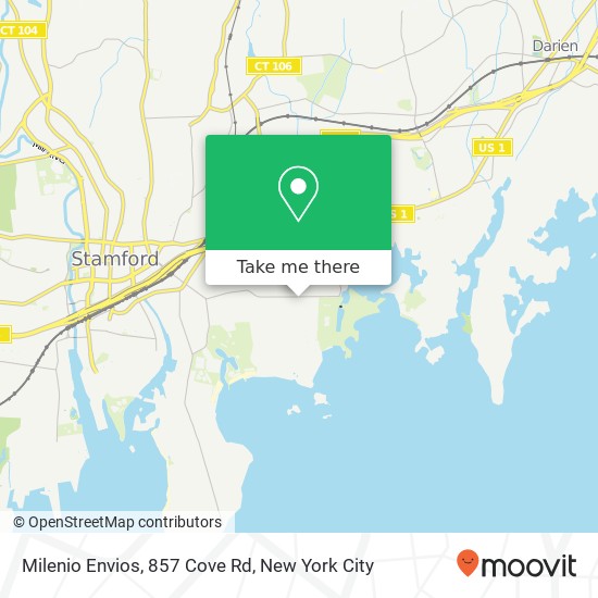Mapa de Milenio Envios, 857 Cove Rd