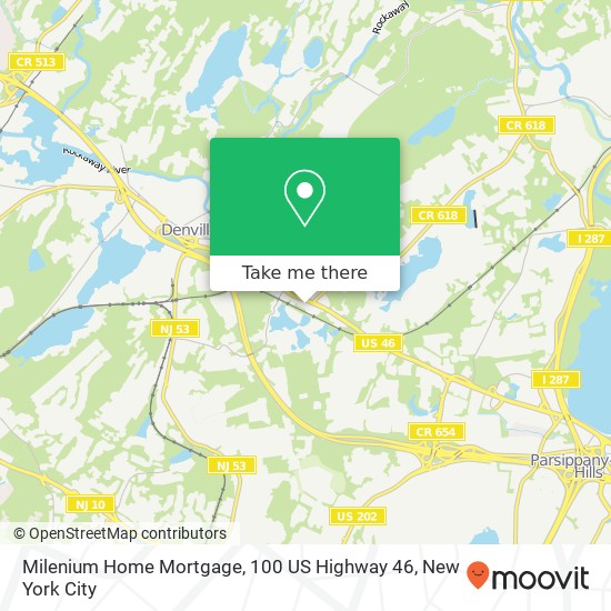 Mapa de Milenium Home Mortgage, 100 US Highway 46