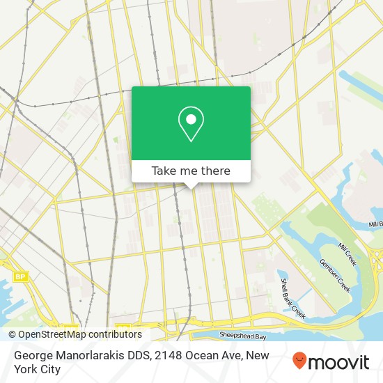 George Manorlarakis DDS, 2148 Ocean Ave map