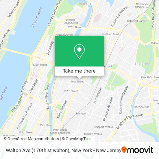 Walton Ave (170th st walton) map
