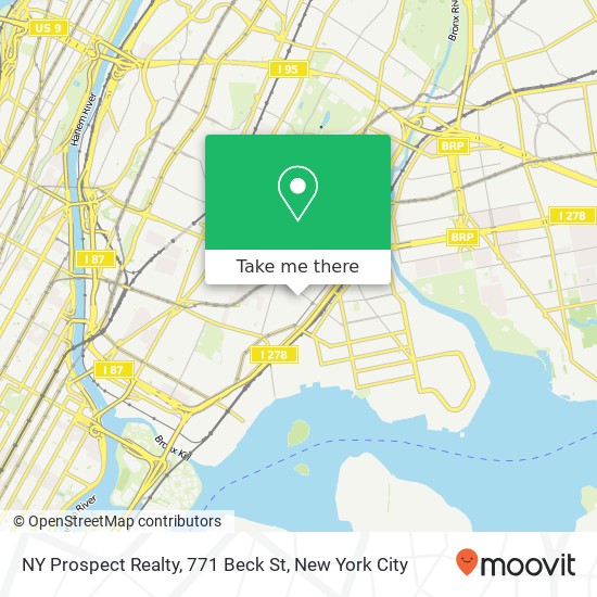Mapa de NY Prospect Realty, 771 Beck St