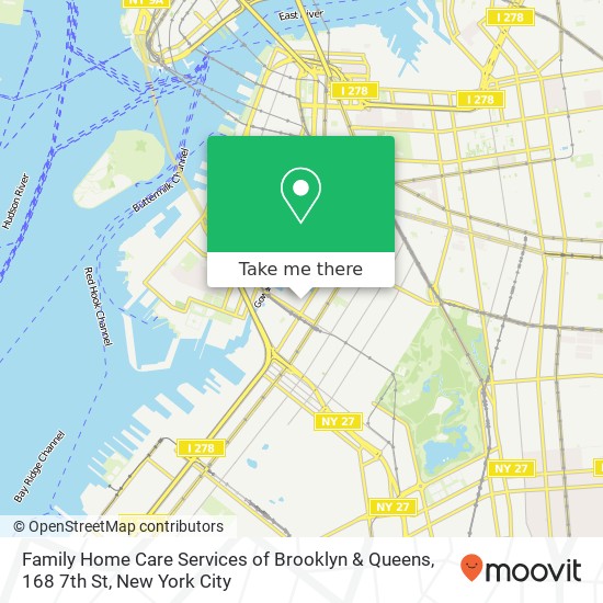 Mapa de Family Home Care Services of Brooklyn & Queens, 168 7th St