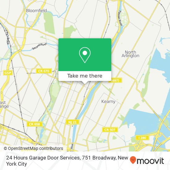 24 Hours Garage Door Services, 751 Broadway map