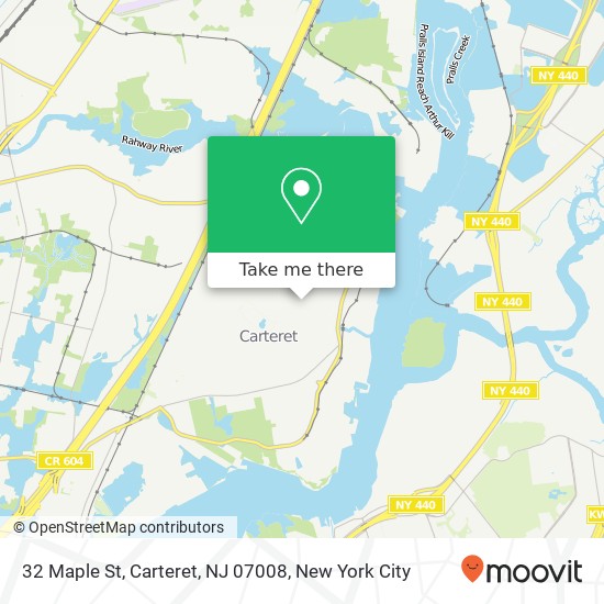 32 Maple St, Carteret, NJ 07008 map