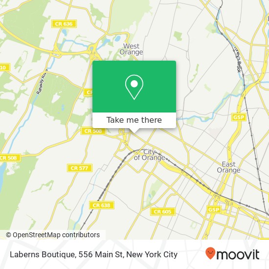 Mapa de Laberns Boutique, 556 Main St