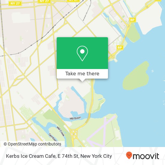 Mapa de Kerbs Ice Cream Cafe, E 74th St