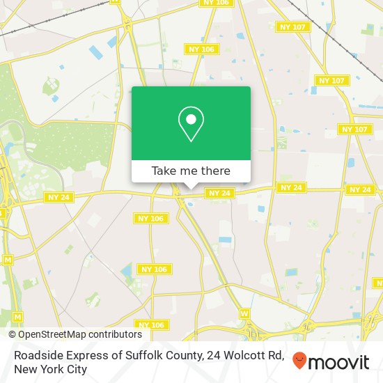 Roadside Express of Suffolk County, 24 Wolcott Rd map