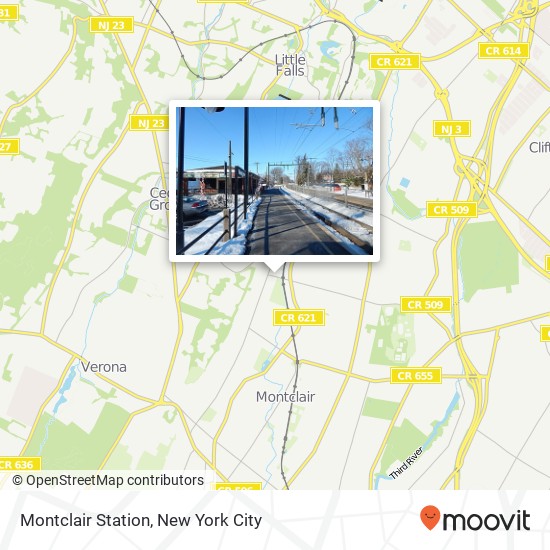 Montclair Station map