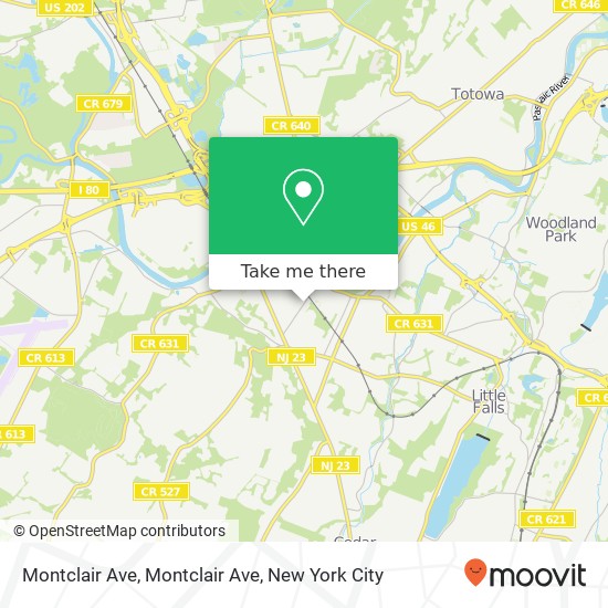 Montclair Ave, Montclair Ave map