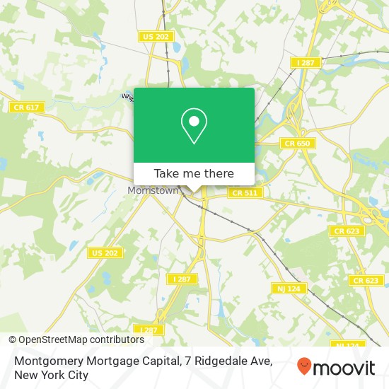 Mapa de Montgomery Mortgage Capital, 7 Ridgedale Ave