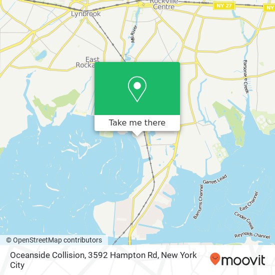 Mapa de Oceanside Collision, 3592 Hampton Rd