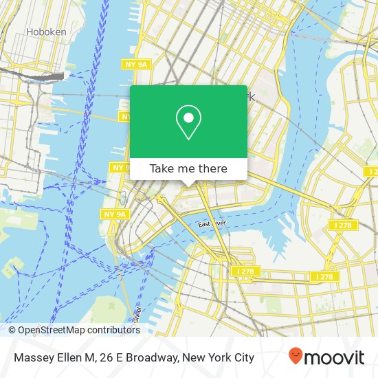 Massey Ellen M, 26 E Broadway map