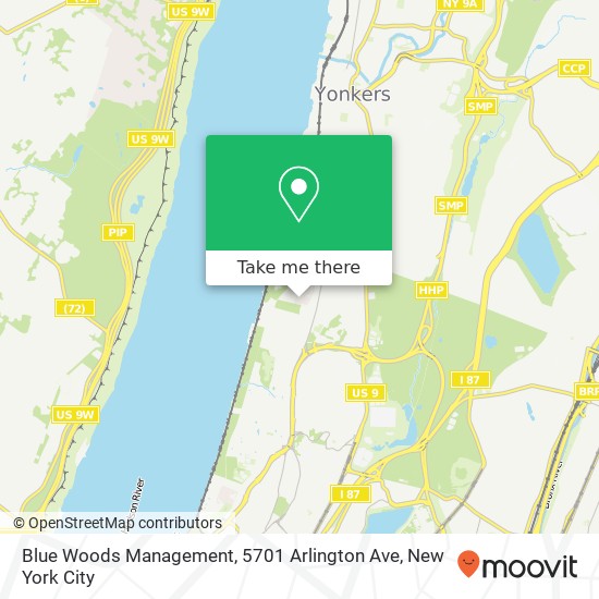 Mapa de Blue Woods Management, 5701 Arlington Ave