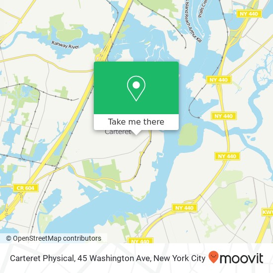 Mapa de Carteret Physical, 45 Washington Ave