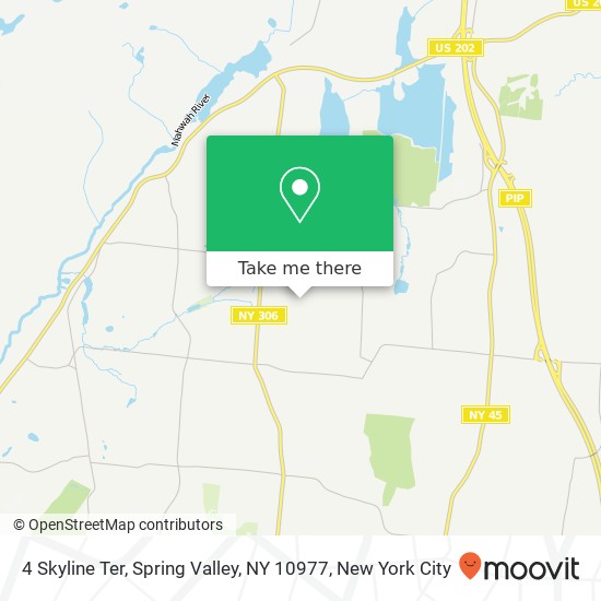 Mapa de 4 Skyline Ter, Spring Valley, NY 10977