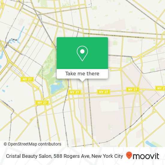 Mapa de Cristal Beauty Salon, 588 Rogers Ave