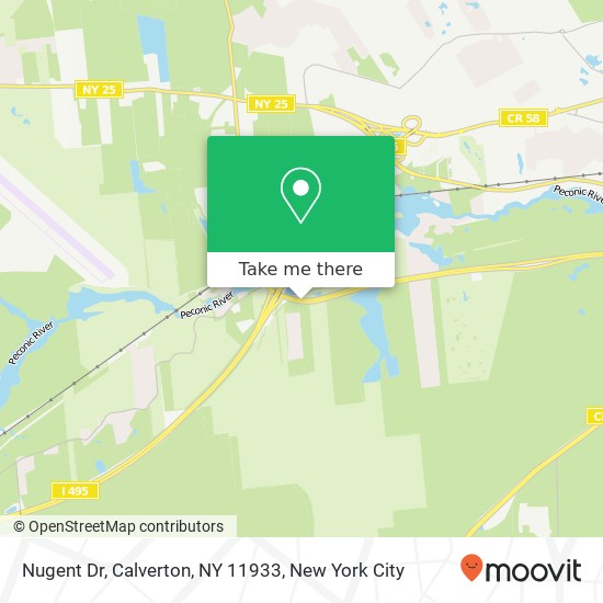 Mapa de Nugent Dr, Calverton, NY 11933