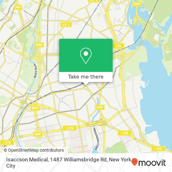 Mapa de Isaccson Medical, 1487 Williamsbridge Rd