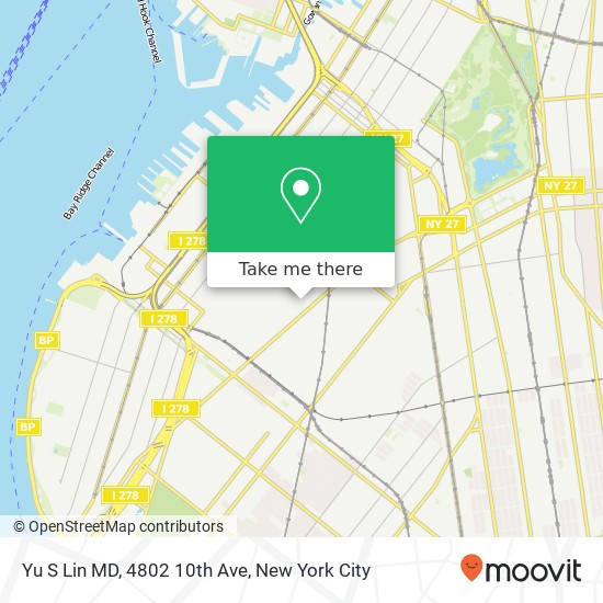 Yu S Lin MD, 4802 10th Ave map