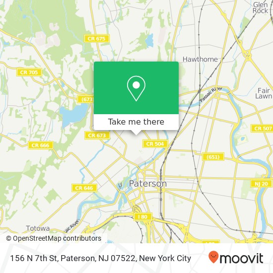 Mapa de 156 N 7th St, Paterson, NJ 07522