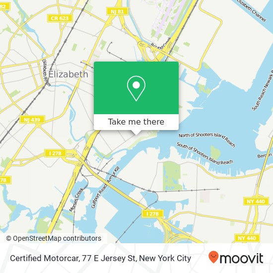 Mapa de Certified Motorcar, 77 E Jersey St