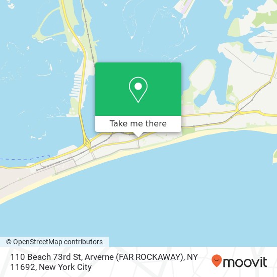 Mapa de 110 Beach 73rd St, Arverne (FAR ROCKAWAY), NY 11692
