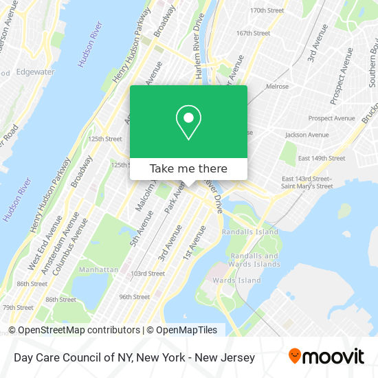 Day Care Council of NY map