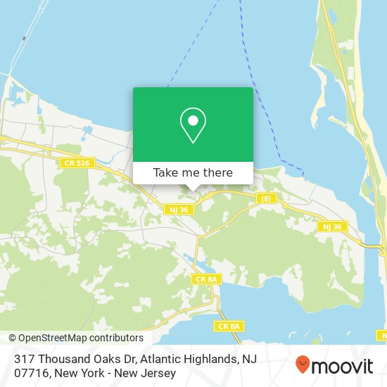 317 Thousand Oaks Dr, Atlantic Highlands, NJ 07716 map