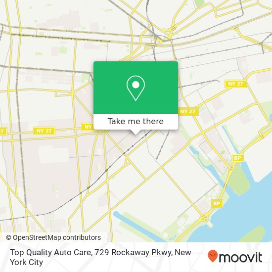 Mapa de Top Quality Auto Care, 729 Rockaway Pkwy