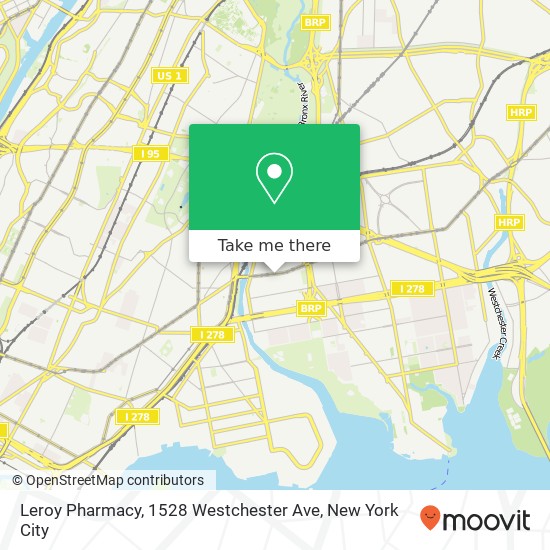 Leroy Pharmacy, 1528 Westchester Ave map